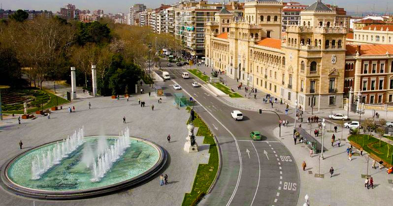 Vista aérea de la Plaza de Zorrilla